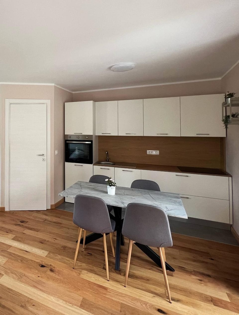 Kitchen or kitchenette, Dining area, oven