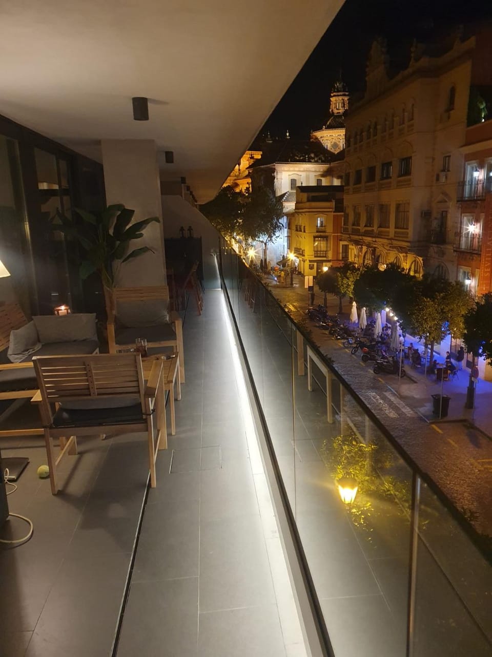 Night, View (from property/room), Balcony/Terrace