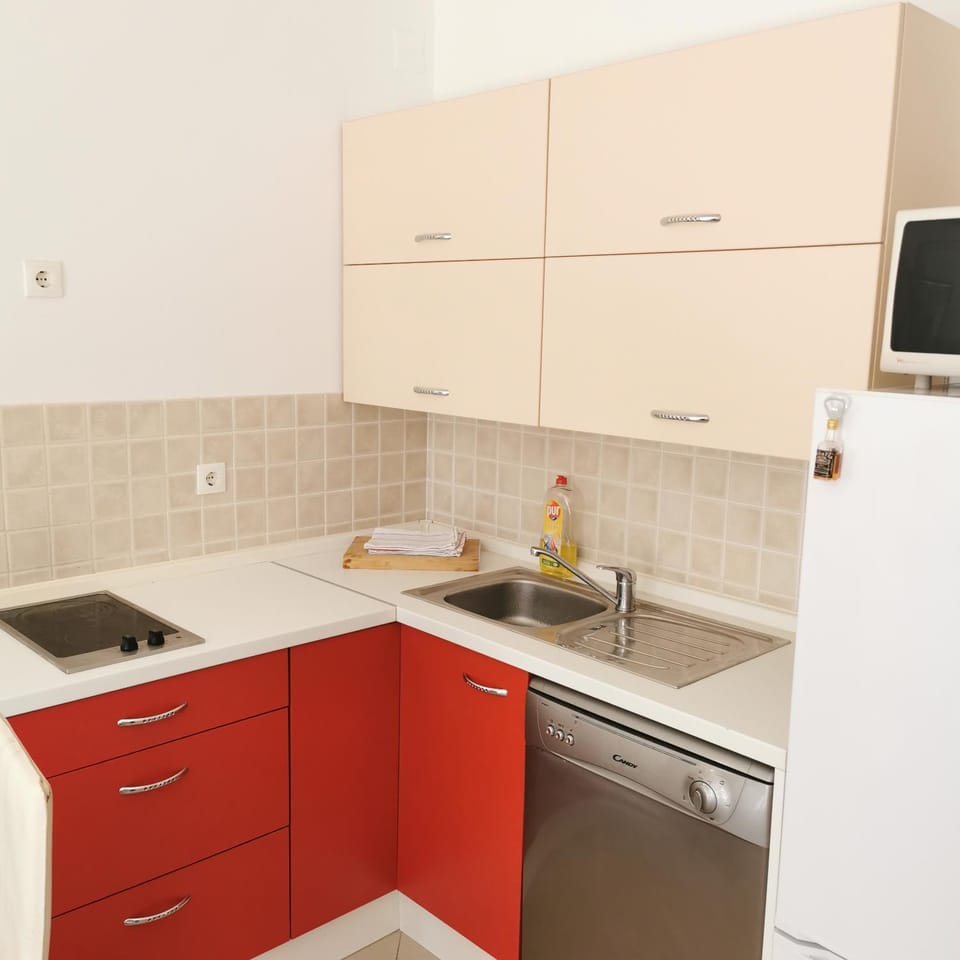 Kitchen or kitchenette, dishwasher