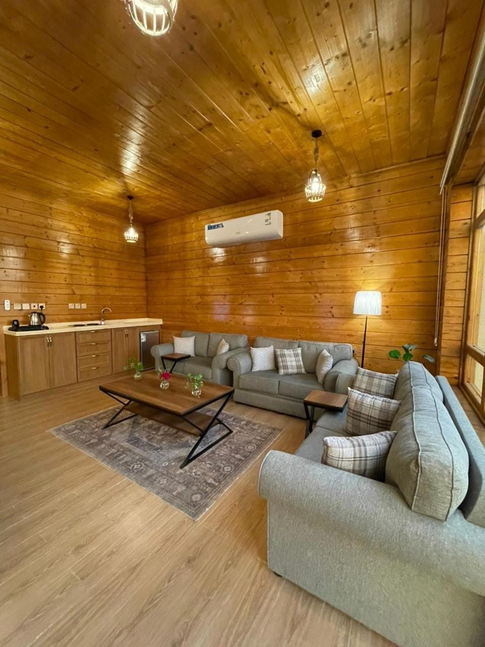 Living room, Seating area, Dining area, air conditioner