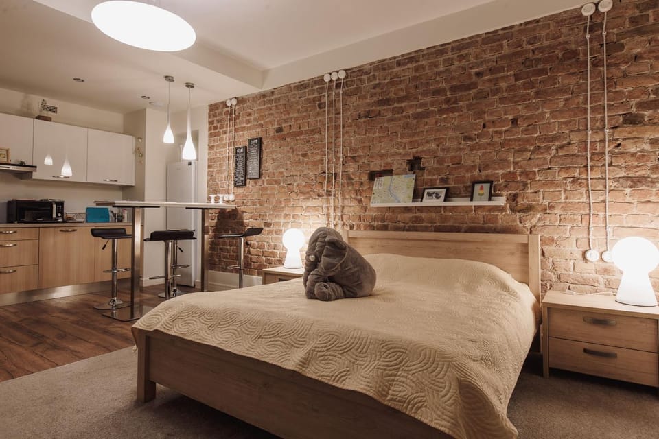 Kitchen or kitchenette, Living room, Photo of the whole room, Bedroom