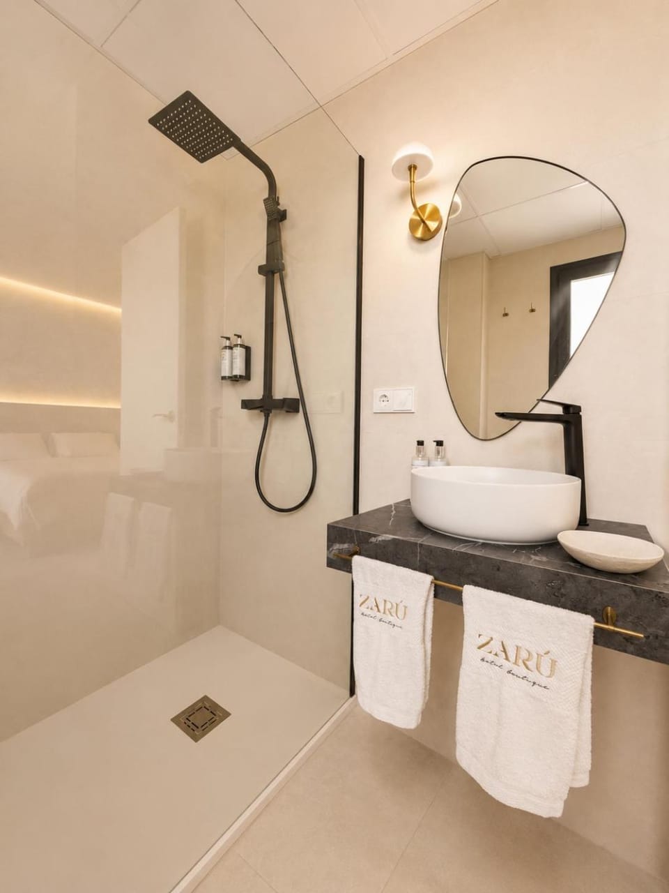 Shower, Toilet, Bathroom, hair dryier, towels