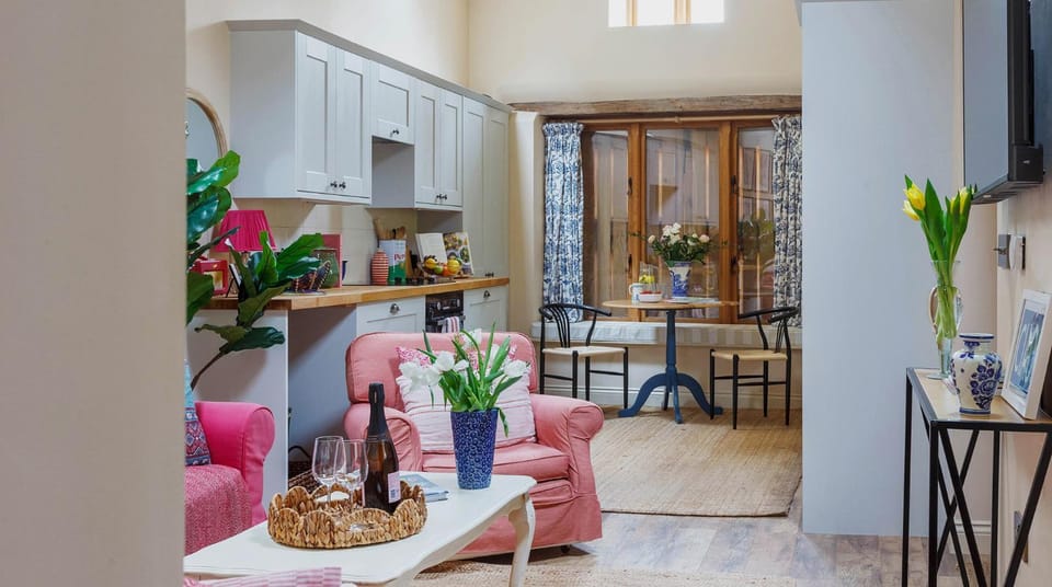 Living room, kitchen