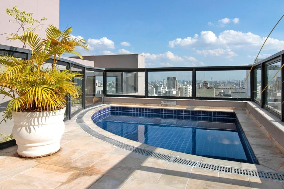 View (from property/room), Balcony/Terrace, Pool view, Swimming pool