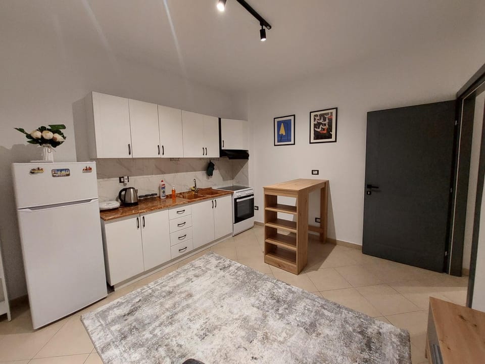 Kitchen or kitchenette, oven, stove
