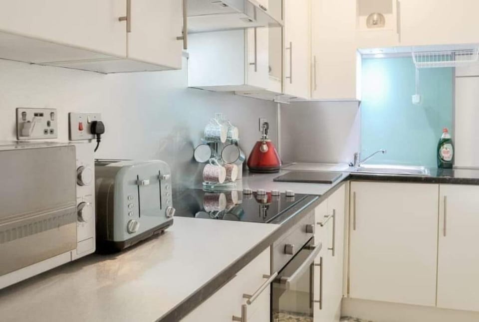 dishwasher, oven, stove, toaster