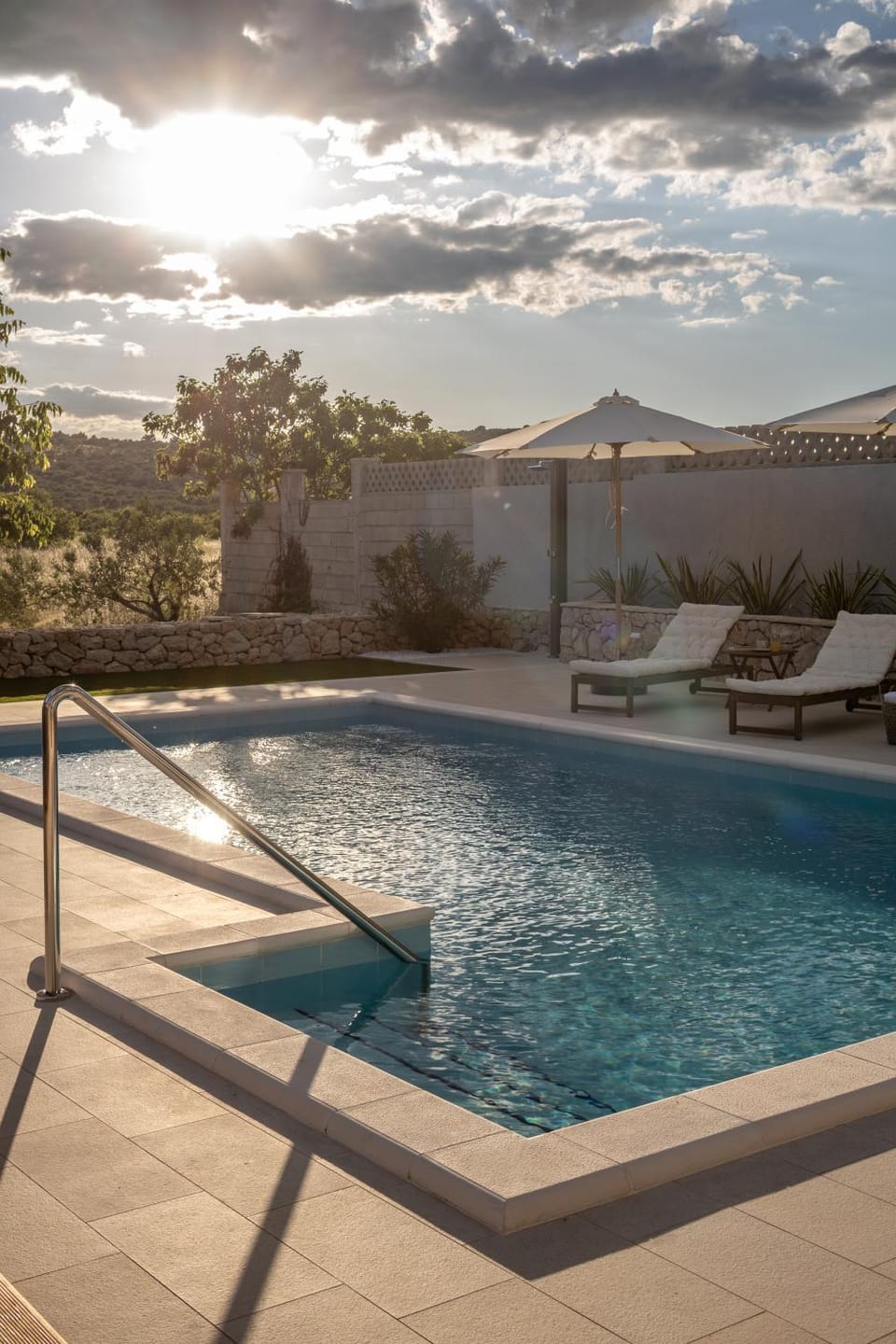 Swimming pool, Sunset