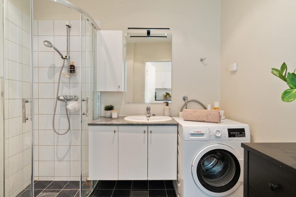 Shower, Bathroom, washing machine
