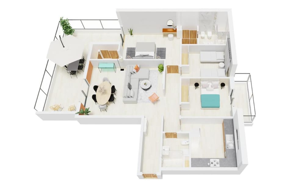 Appartement familial dans résidence avec piscine Apartment in Tangier