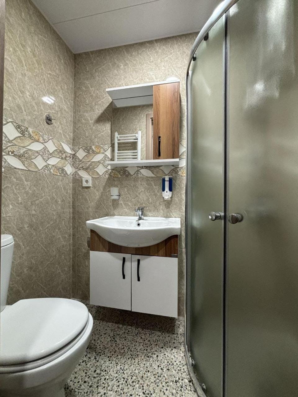 Shower, Toilet, towels