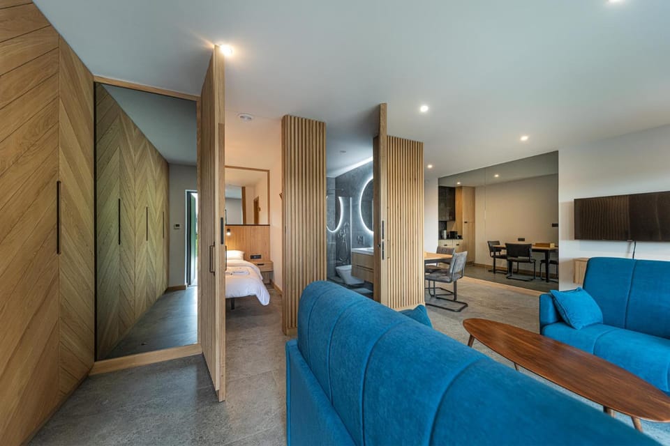 Bed, TV and multimedia, Living room, Photo of the whole room, Seating area, Bedroom