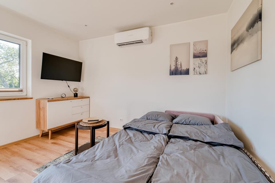 Bed, TV and multimedia, Living room, Bedroom, air conditioner