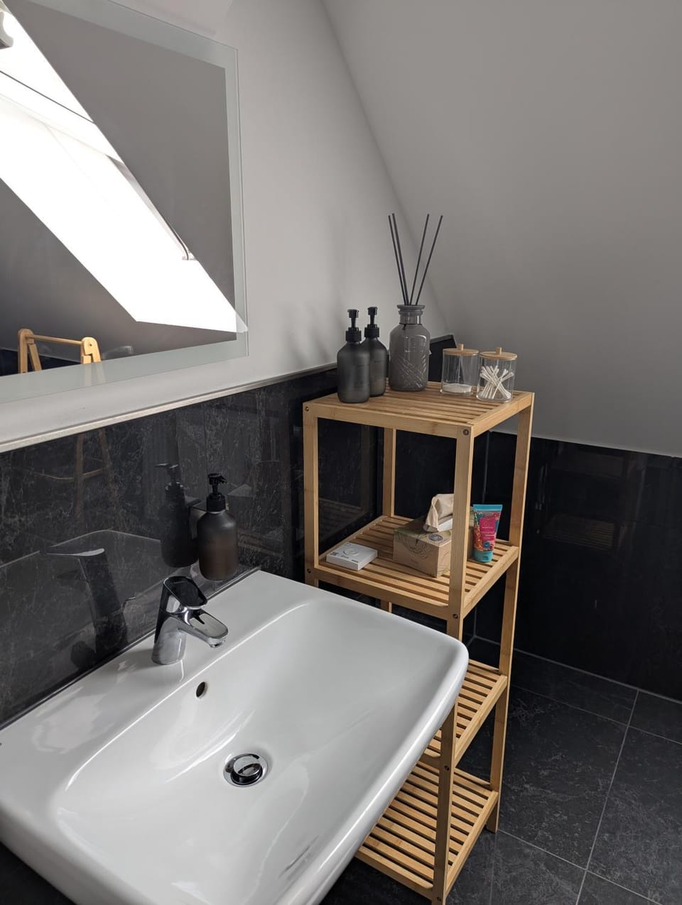 Bathroom, hair dryier, towels