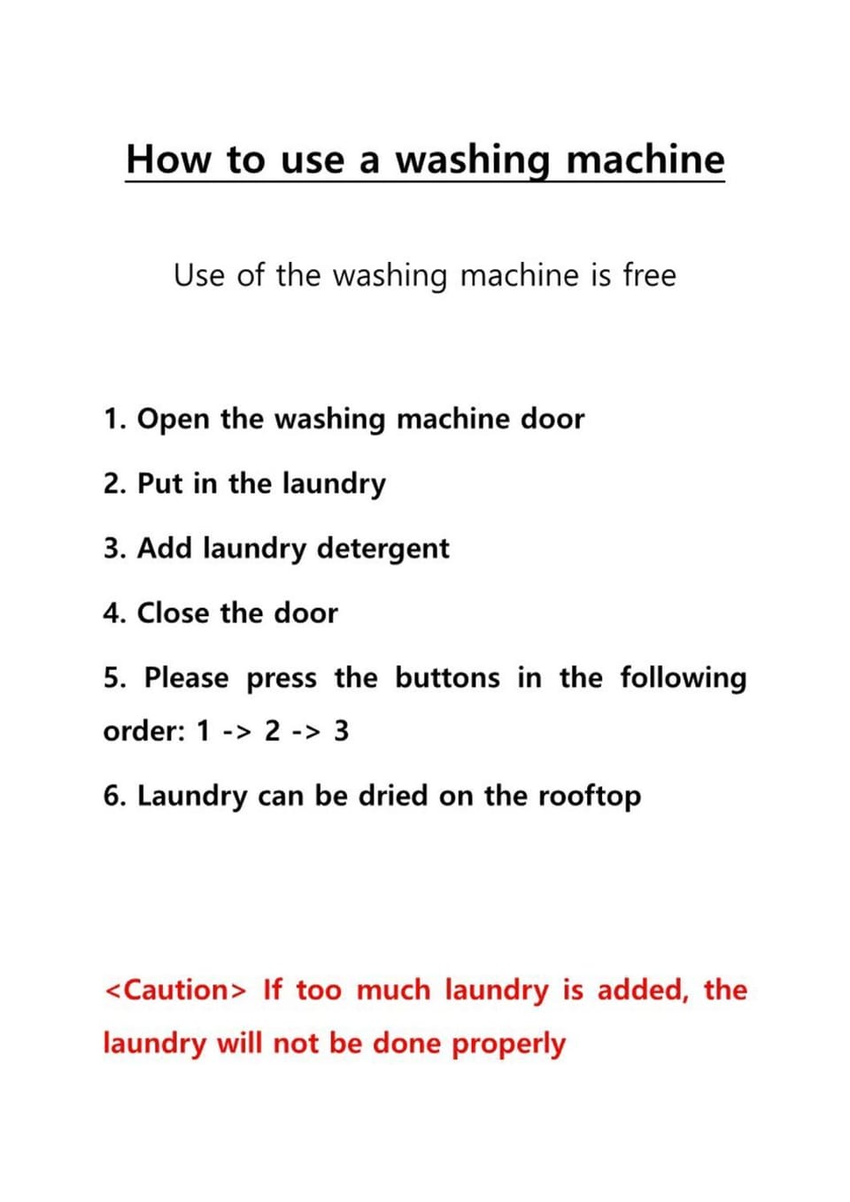 washing machine