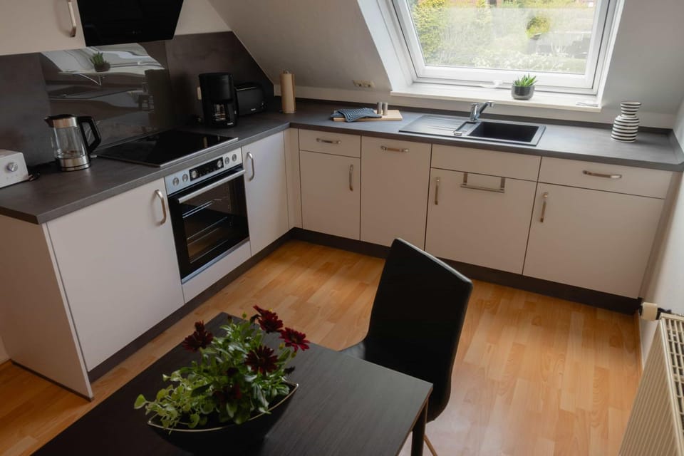 Kitchen or kitchenette, Dining area, oven, stove, toaster