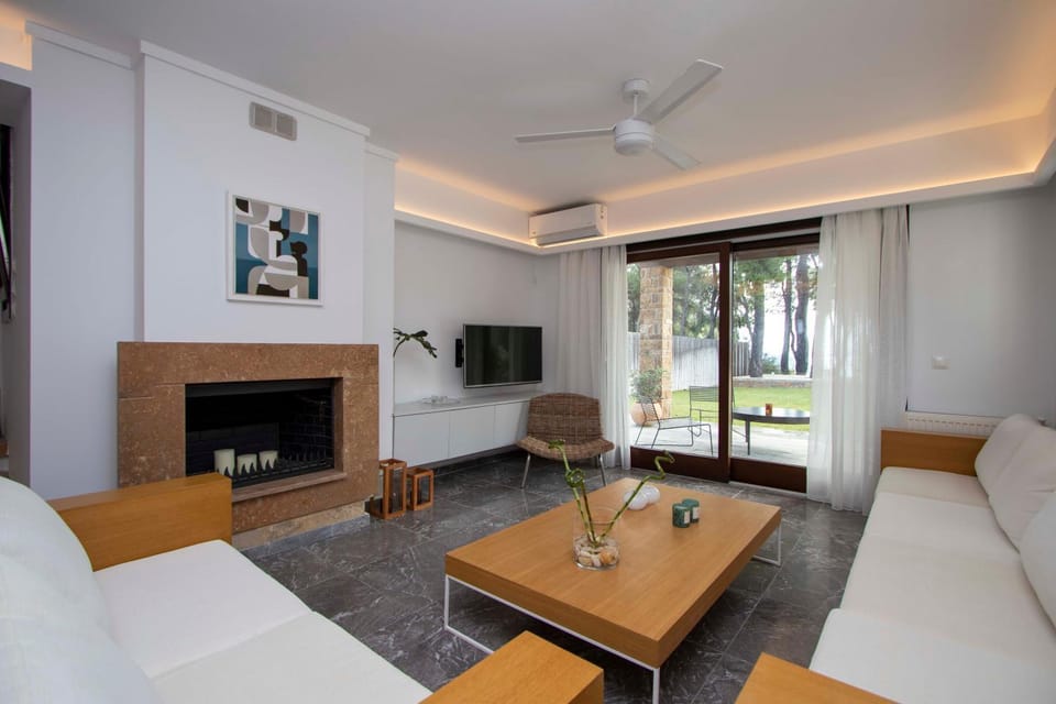 Communal lounge/ TV room, TV and multimedia, Living room, Photo of the whole room, Evening entertainment, fireplace, air conditioner