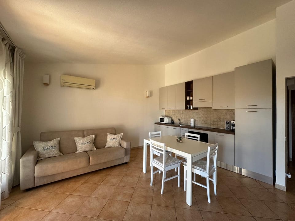 Kitchen or kitchenette, Living room, Dining area, stove, air conditioner