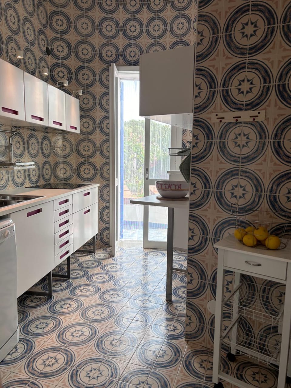 Kitchen or kitchenette, dishwasher, oven