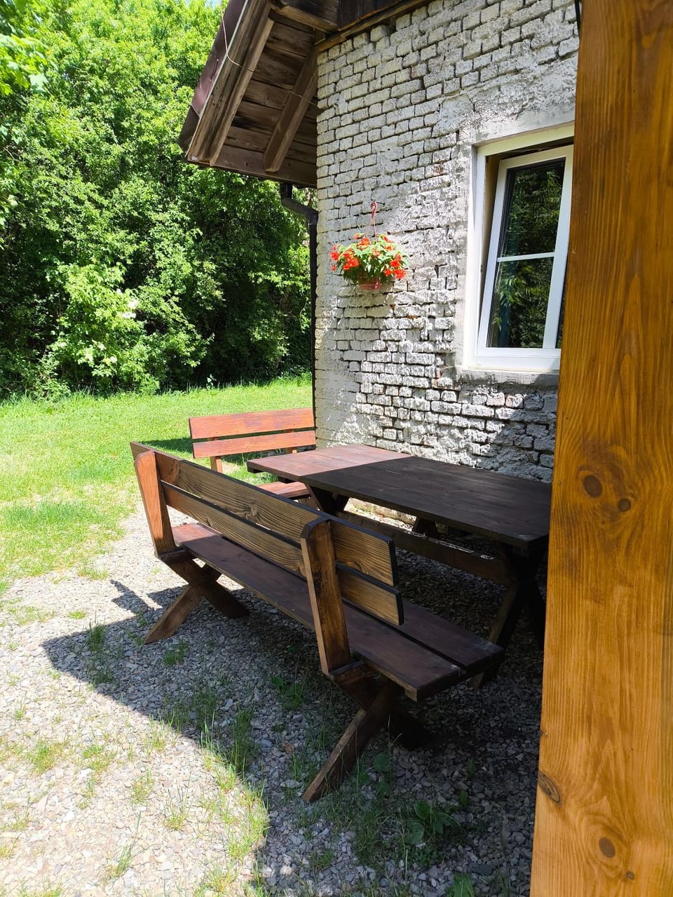 Property building, Garden, Garden view, furniture