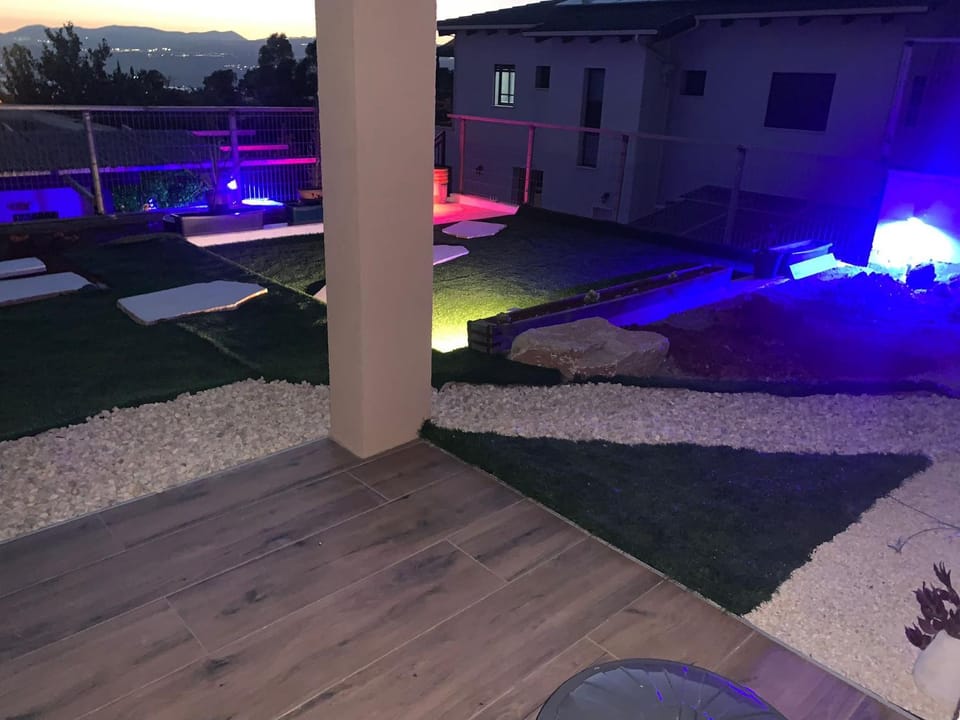 Patio, Night, Garden view