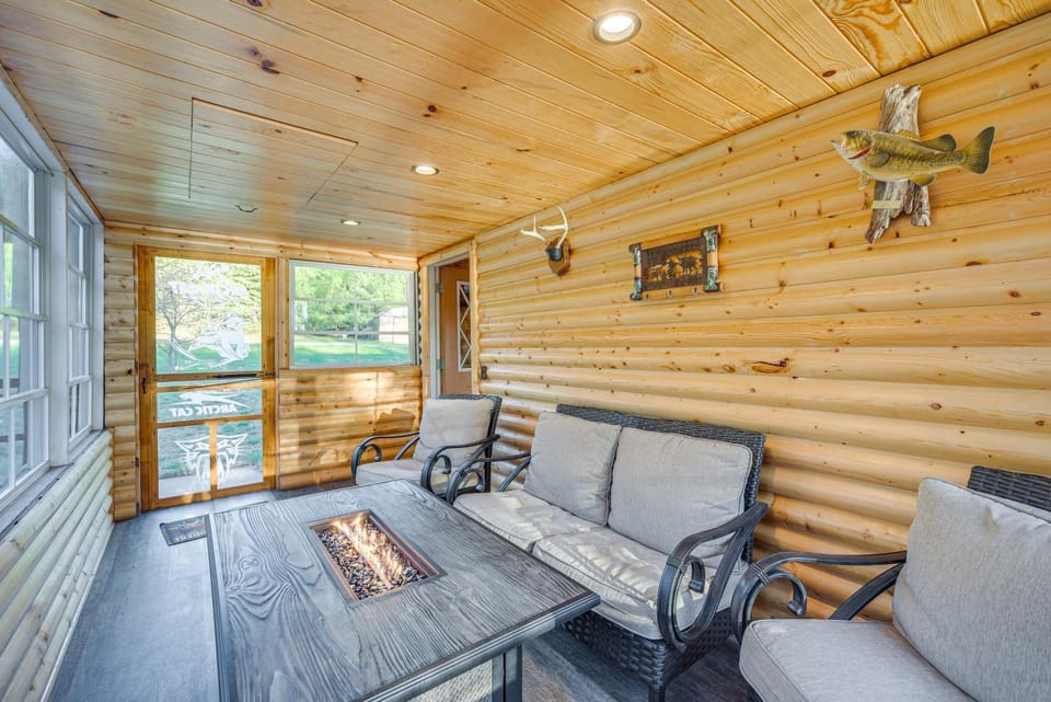 Lakefront Cabin w/ Dock, Fire Pits in Danbury! Cabin in Wisconsin
