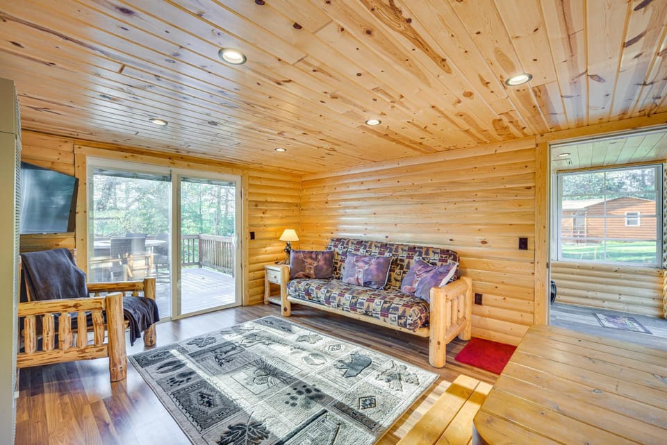 Lakefront Cabin w/ Dock, Fire Pits in Danbury! Cabin in Wisconsin