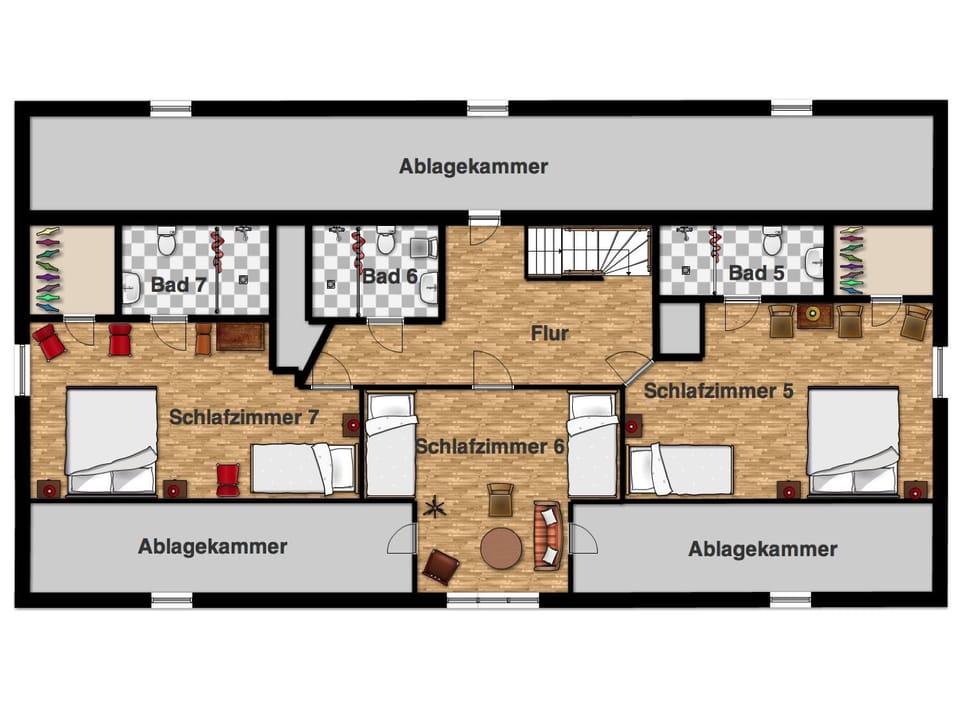 Photo of the whole room, Bedroom