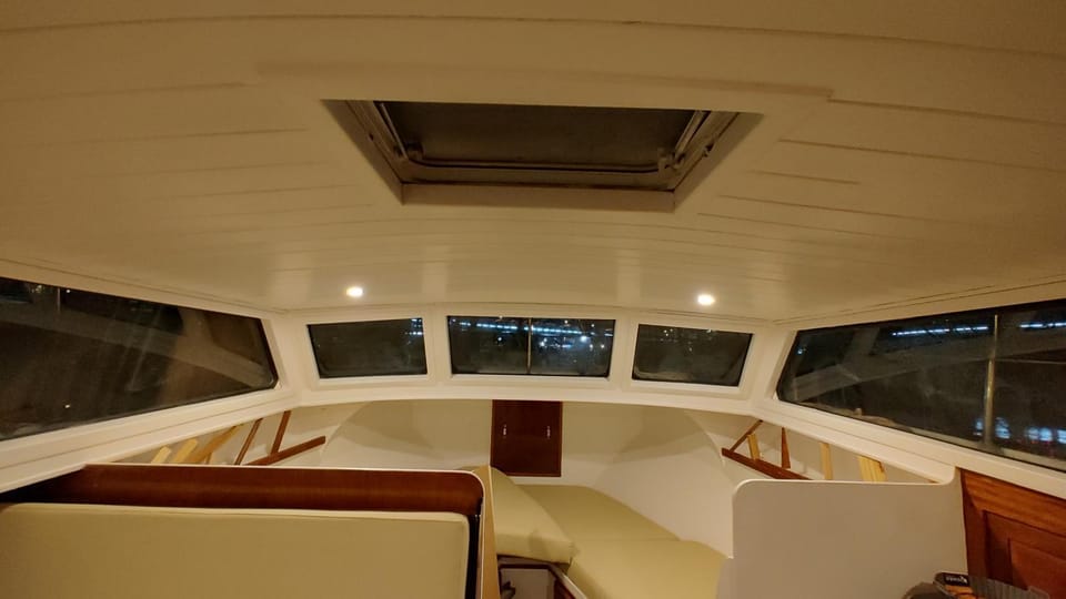 Over the Sea Docked boat in Barcelona
