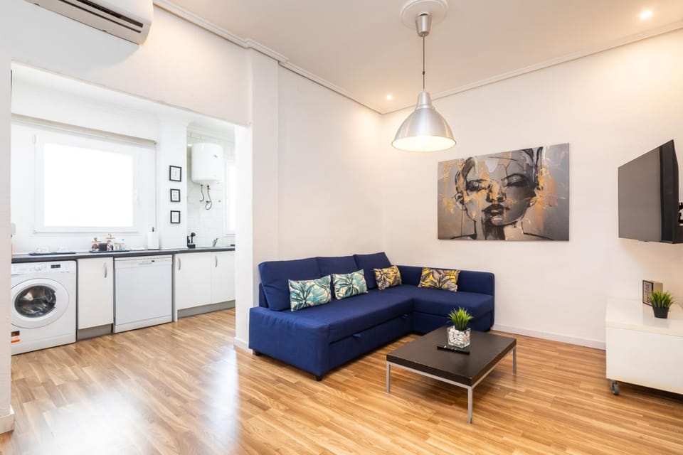 Living room, kitchen