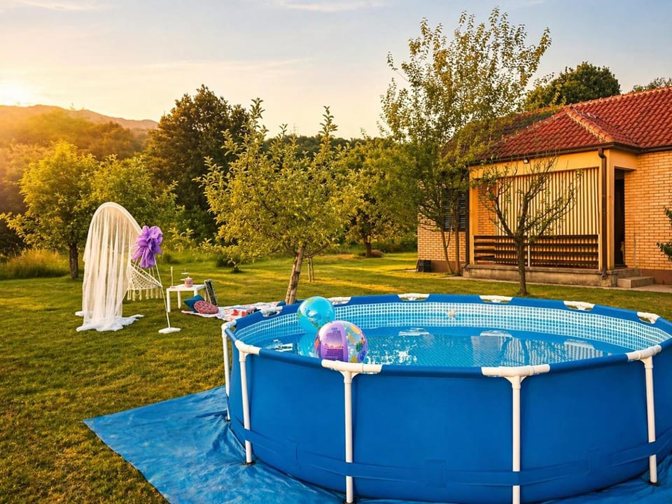 Day, Natural landscape, Garden view, Pool view, Swimming pool