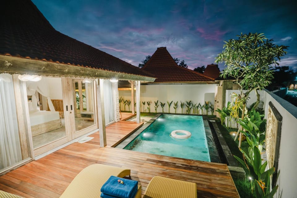 Night, Natural landscape, Pool view, Swimming pool