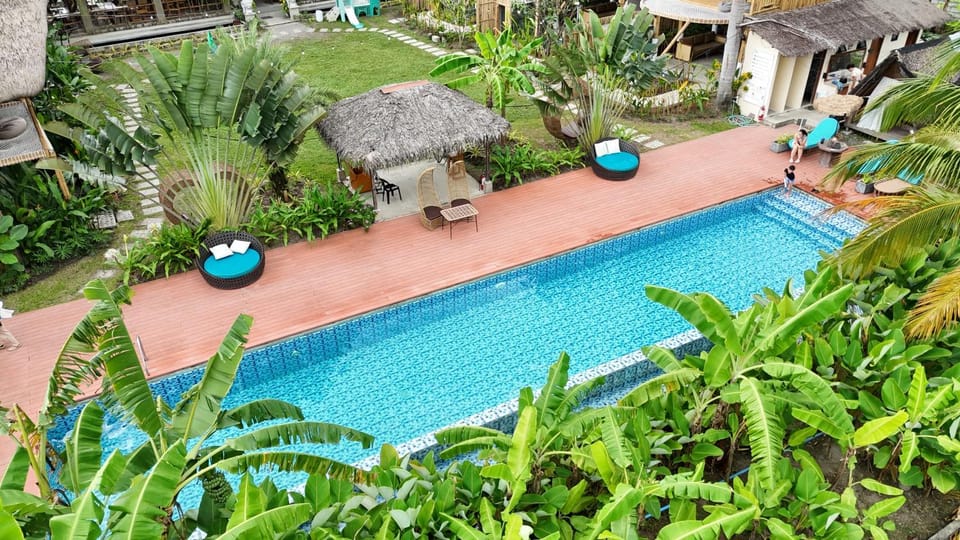 Spring, Day, Natural landscape, Garden, Garden view, Pool view, Swimming pool, sunbed