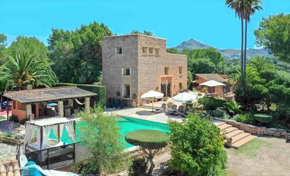 Property building, Living room, Swimming pool
