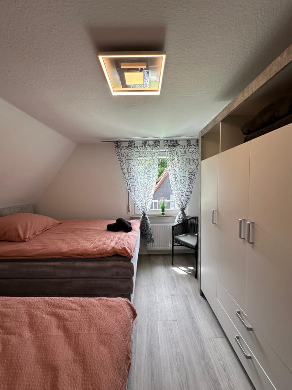 Bed, Photo of the whole room, Bedroom, towels, wardrobe