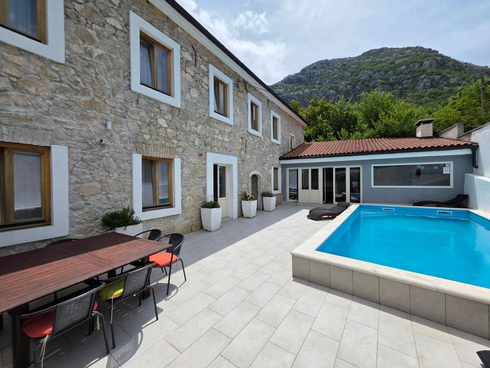 Property building, Patio, Mountain view, Swimming pool
