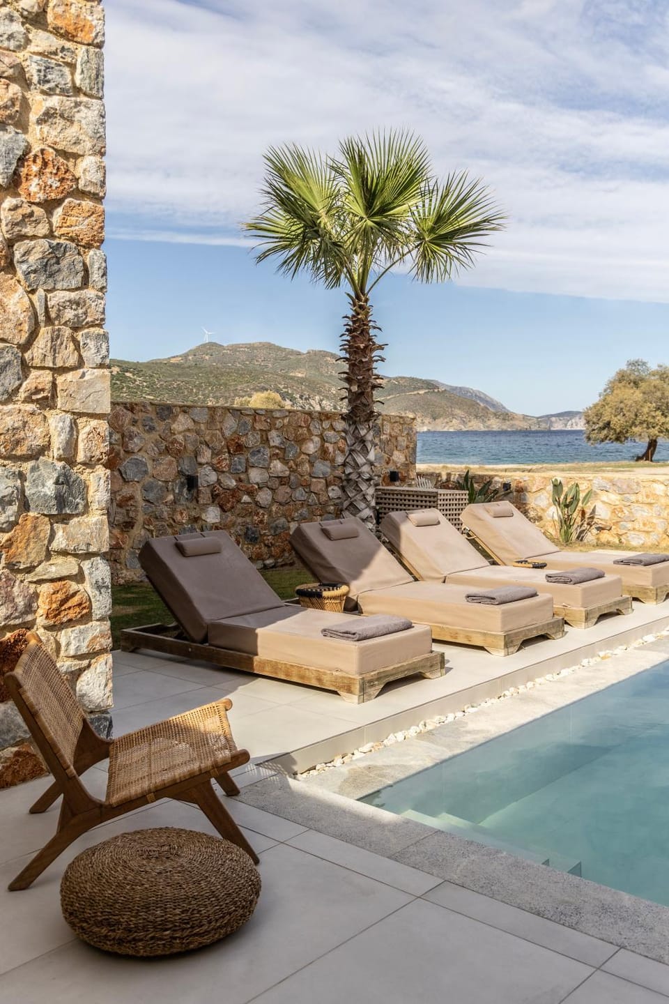 Natural landscape, Mountain view, Pool view, Sea view, Swimming pool, sunbed