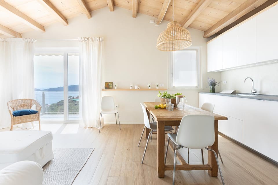 Natural landscape, Kitchen or kitchenette, Living room, Seating area, Dining area