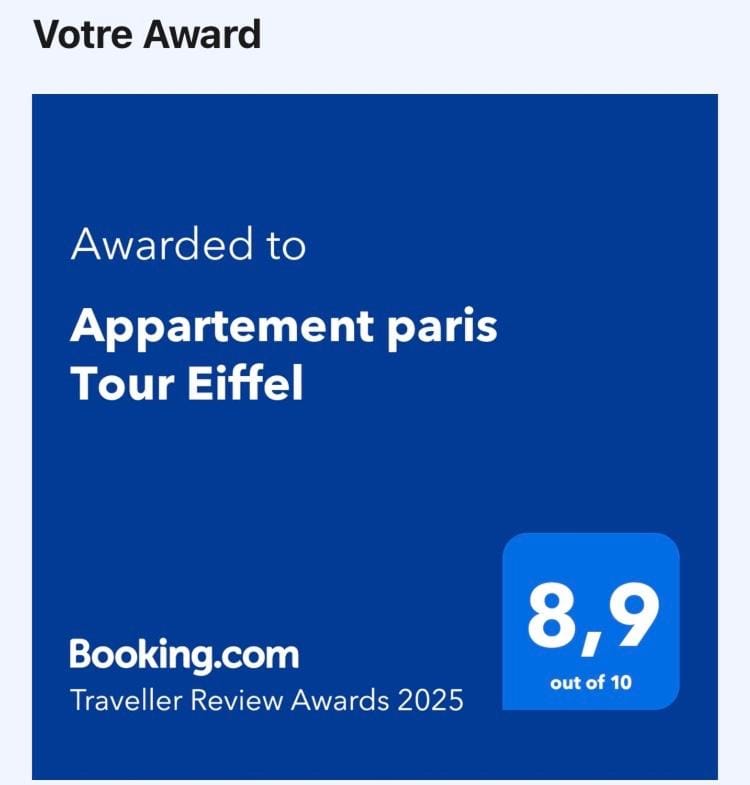Appartement paris Tour Eiffel Apartment in Paris