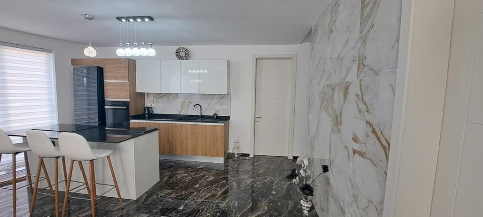 Kitchen or kitchenette, dishwasher, oven, stove