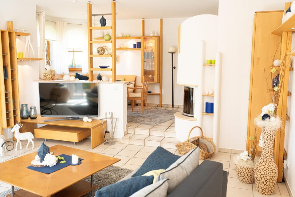 Living room, fireplace