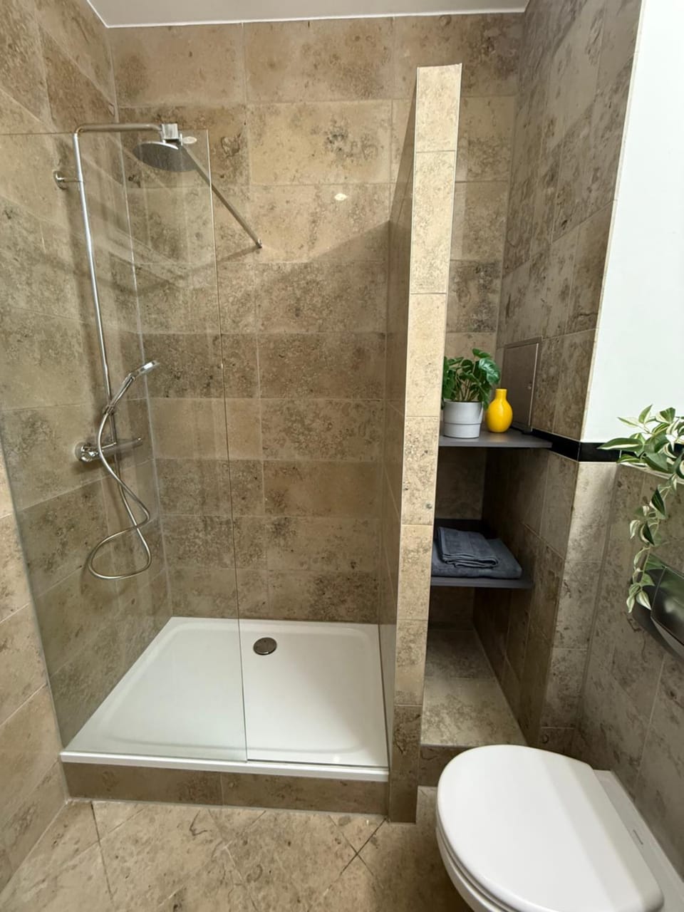 Shower, Toilet, towels