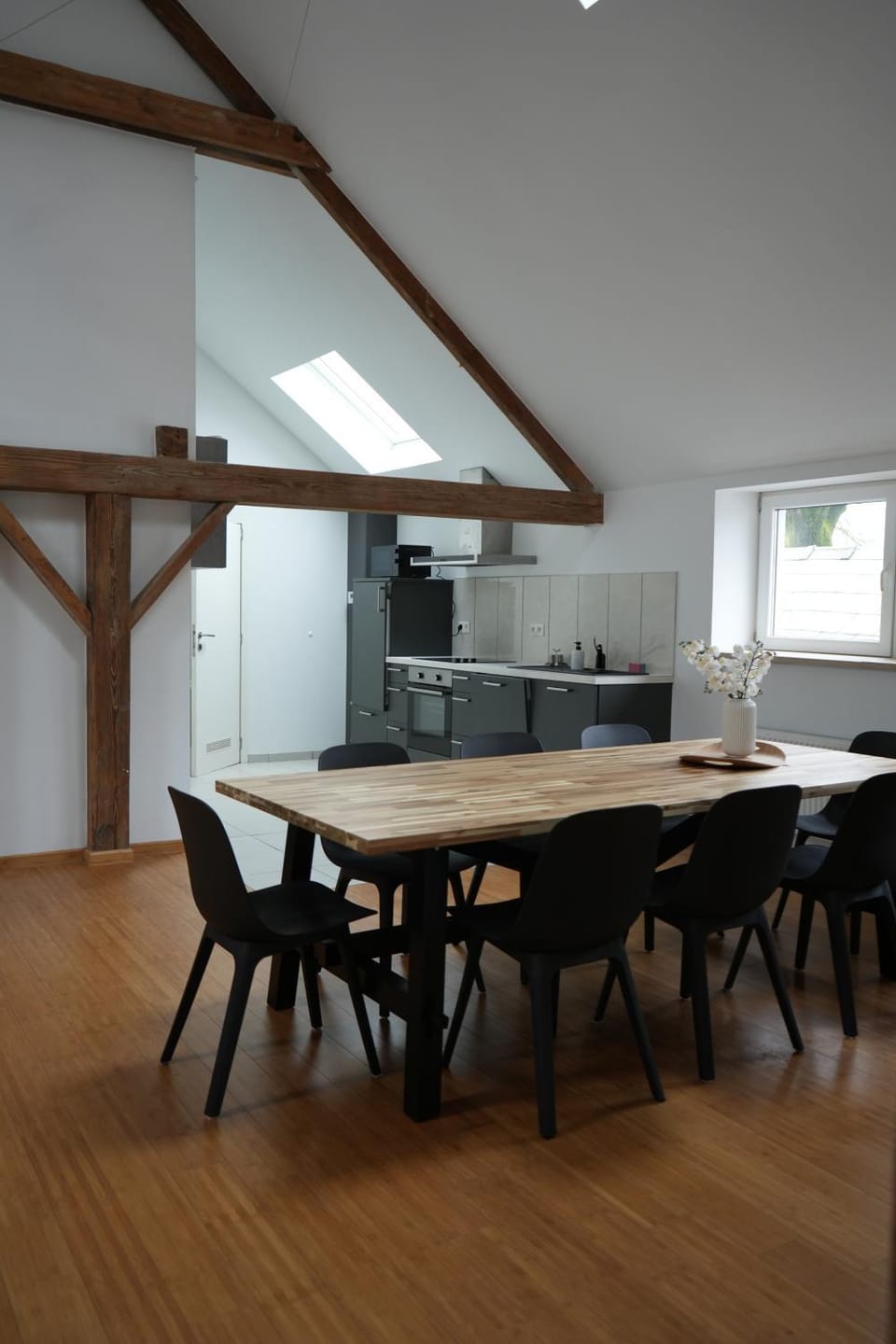Kitchen or kitchenette, oven, stove