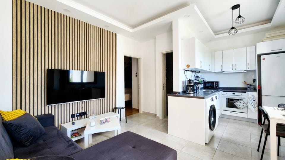 Living room, kitchen