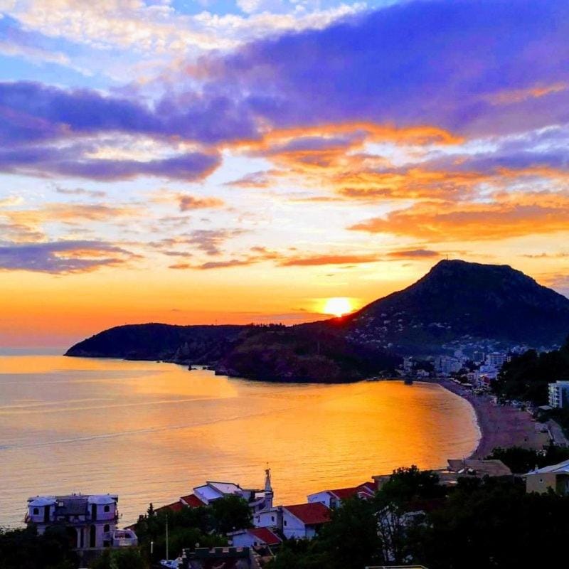 Natural landscape, Sea view, Sunset