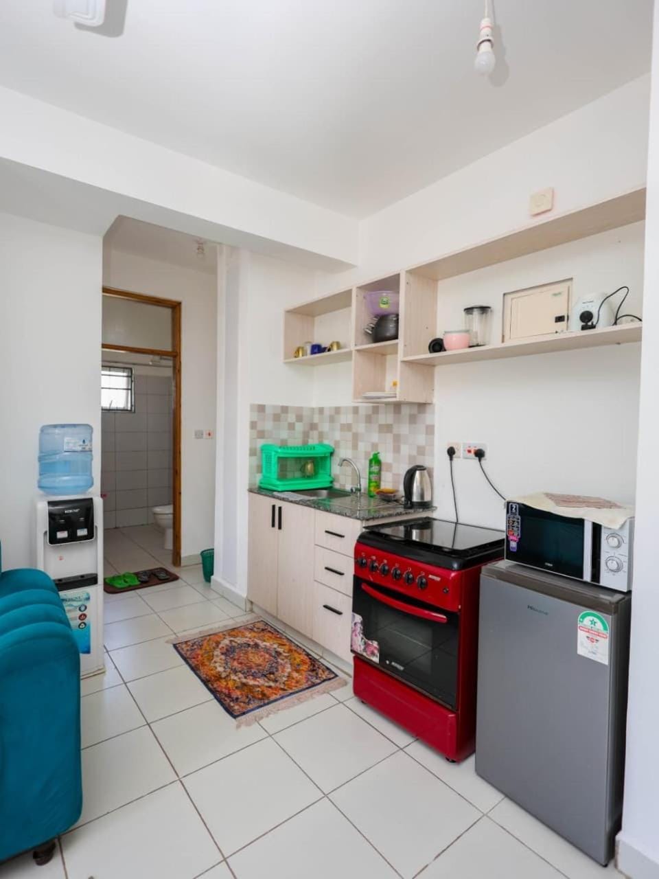 Kitchen or kitchenette, oven, stove