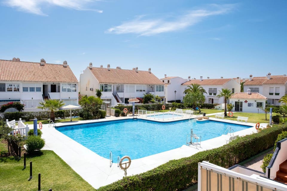 Property building, Living room, Swimming pool