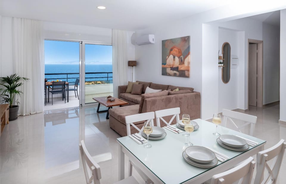 Living room, Seating area, Dining area, Sea view