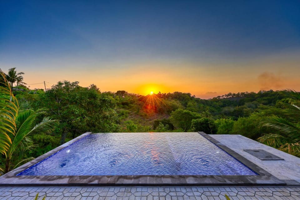Swimming pool, Sunset