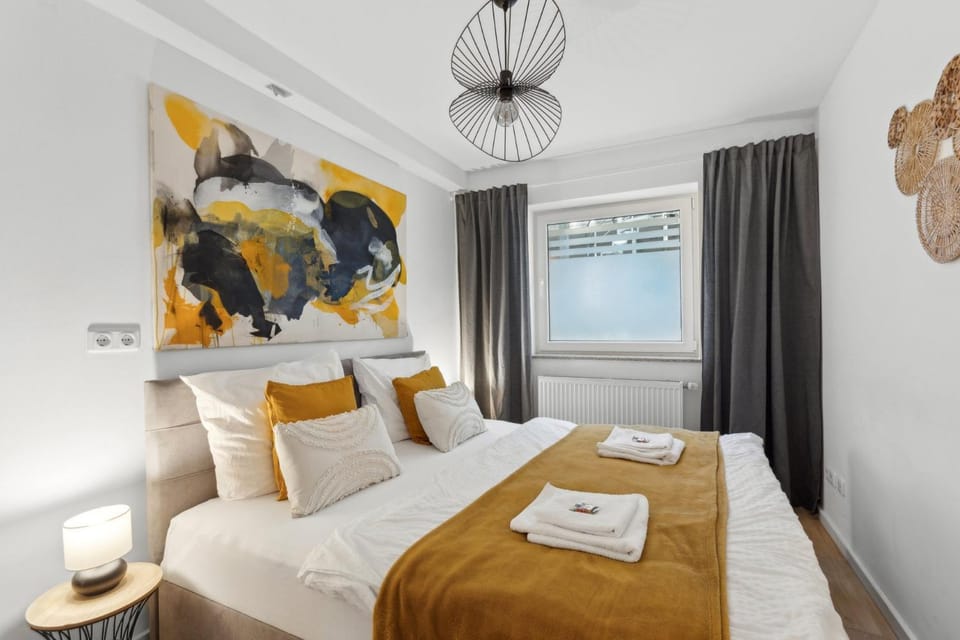 Bed, Bedroom, cot, towels, towels, wardrobe