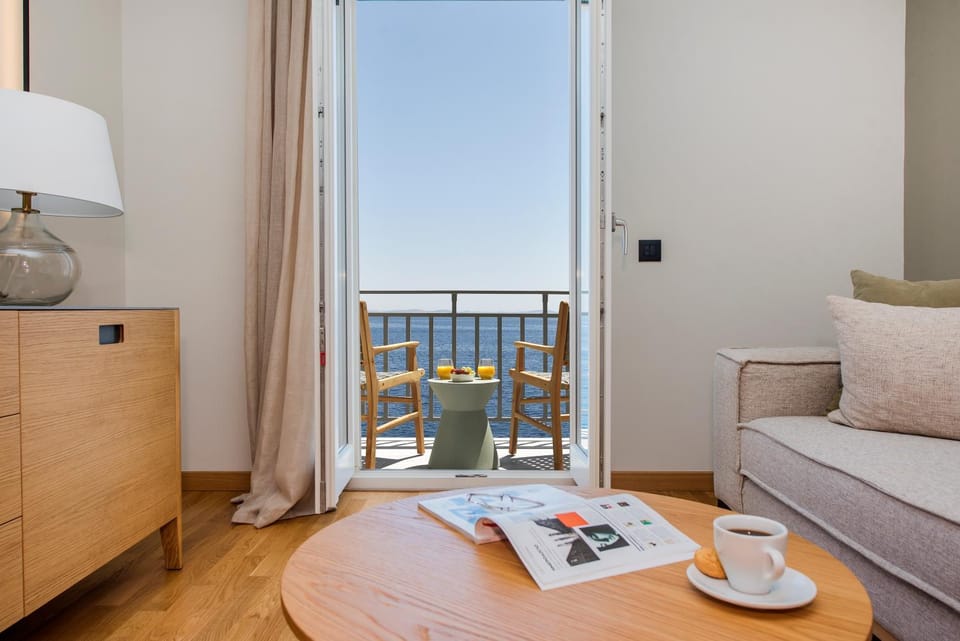 Natural landscape, Seating area, Sea view